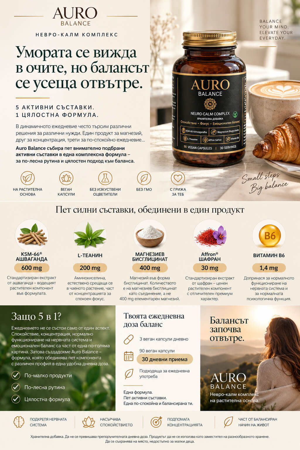 Auro Balance – 5 активни съставки. 1 цялостна формула.